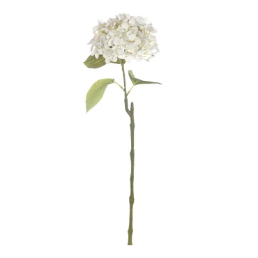 JK Home Décor - Κλαδί Ορτανσίας Real Touch Λευκό 62cm