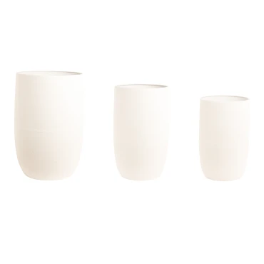 JK Home Décor - Λευκό Μεταλλικό Κασπώ S/3