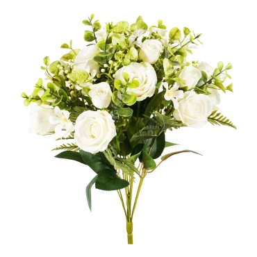 JK Home Décor - Θάμνος με Μπουμπούκια & Τριαντάφυλλα 44cm