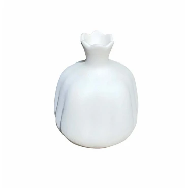 JK Home Décor - Ρόδι Κεραμικό Λευκό Matte 9cm
