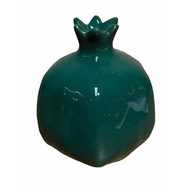 JK Home Décor - Ρόδι Κεραμικό Πράσινο 12x12cm