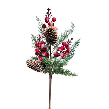 JK Home Décor - Κλαδί με Κουνουνάρια & Berries 47cm