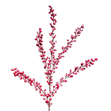 JK Home Décor - Κλαδί Berries Κόκκινο με Χιόνι 95cm