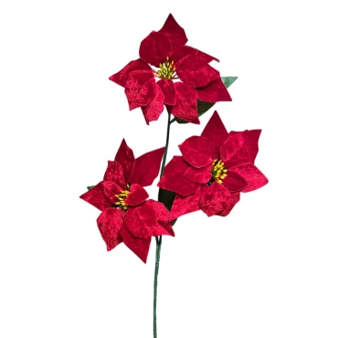 JK Home Décor - Κλαδί Αλεξανδρινό Κόκκινο Βελούδο 65cm