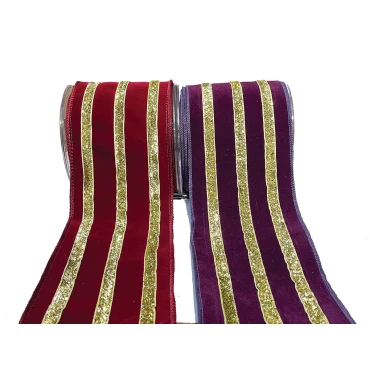 JK Home Décor - Κορδέλα Lined Velvet σε Μπορντώ 10cm x 4.5m