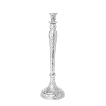 JK Home Décor - Ασημί Κηροπήγιο 40cm