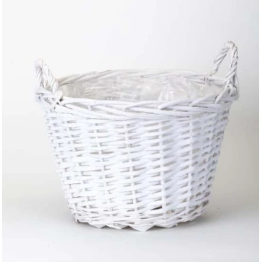 JΚ Home Décor - Καλάθι Ψάθινο Λευκό 30x23cm