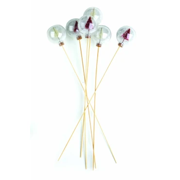 JK Home Décor - Στικ Μπάλα με Δέντρο Κόκκινο & Λευκό 8x45cm