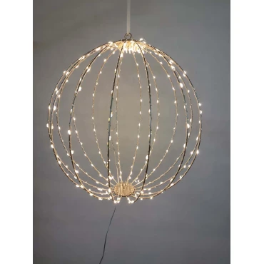 JK Home Décor - Μπάλα Μεταλλική Χρυσή 480LED WW 58cm