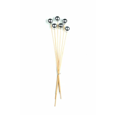 JK Home Décor - Στικ Μπάλα Ασημί S/12 4x45cm