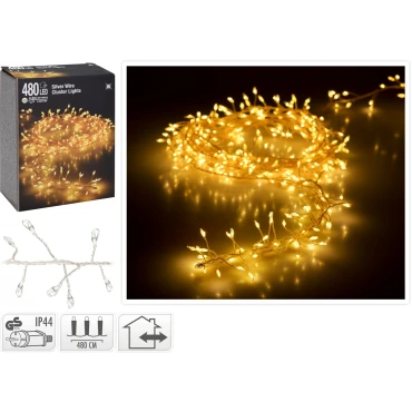 JΚ Home Décor - Λαμπάκια Cluster Silverwire WW 480LΕD