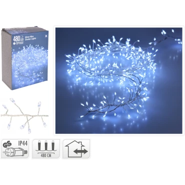 JΚ Home Décor - Λαμπάκια Cluster Silverwire White 480LΕD