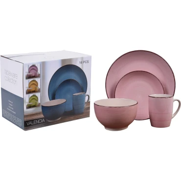 JK Home Décor - Dinner S/16 Pink