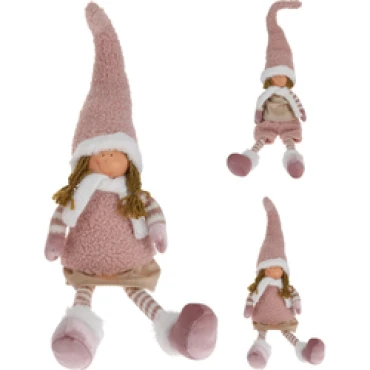 JK Home Décor - Boy & Girl Sitting Pink 67cm