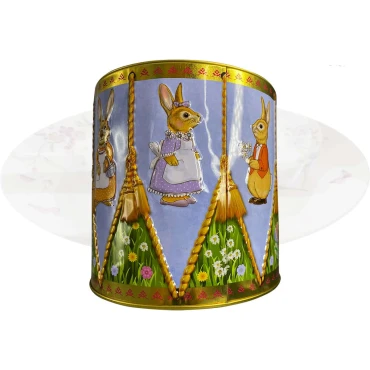JK Home Décor - Κουτί Μεταλλικό με Λαγό 14x14cm