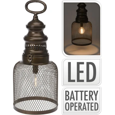 JK Home Décor - Lantern LED Iron 15x15x35cm
