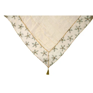 JΚ Home Décor - Τραπεζομάντηλο Χρυσό με Γκι 140x180cm