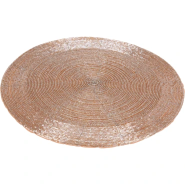 JΚ Home Décor - Σουπλά Χάντρινα Σαμπανιζέ 30cm