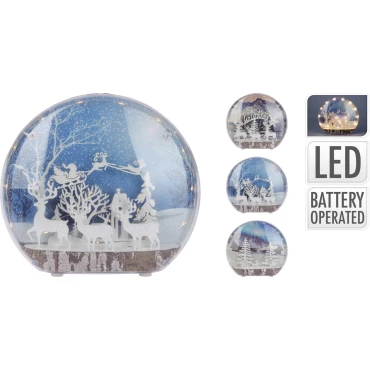 JK Home Décor - Dome Oval Wooden Deco LED 40cm