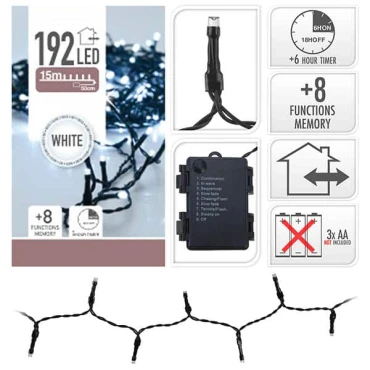 JK Home Décor - Λαμπάκια Snake White 192LΕD