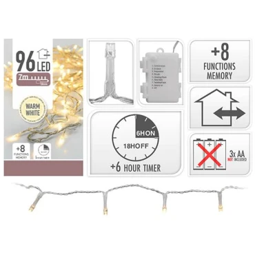 JK Home Décor - Λαμπάκια Snake Διάφανο WW 96LΕD