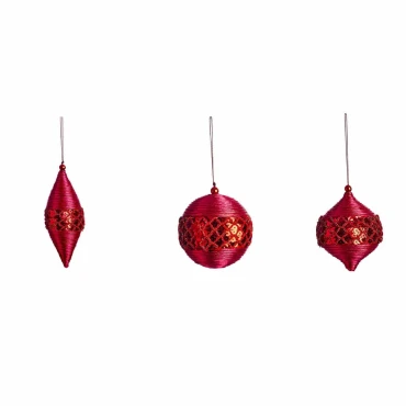 JK Home Décor - Ball Tree Red S/3