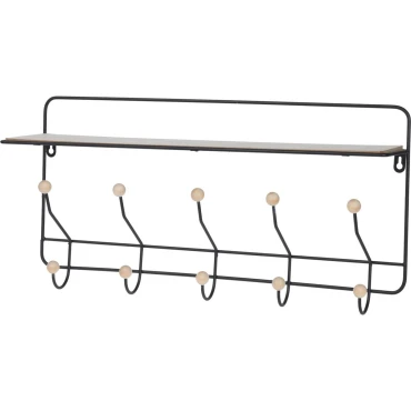 JΚ Home Décor - Κρεμάστρα Μεταλλική Μαύρη 56x13x29cm
