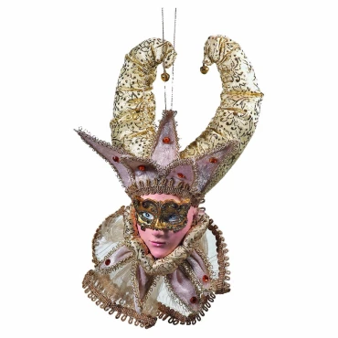 JΚ Home Décor - Μάσκα Κεραμική Εκρού 15cm