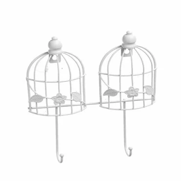 JΚ Home Décor - Κρεμάστρα Μεταλλική Τοίχου με 2 Γατζάκια 18x23cm