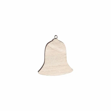 JΚ Home Décor - Καμπανούλα Ξύλινη Λευκή S/12 7cm