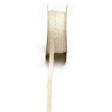 JΚ Home Décor - Κορδέλα Βαμβακερή Εκρού 0.8cmX20m