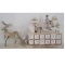 JΚ Home Décor - Ελάφι Ξύλινο με Έλκηθρο & Ημερολόγιο 44x7x23cm