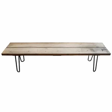 JΚ Home Décor - Παγκακι Ξύλινο με Μεταλλικά Ποδιά 180x36.5x45cm