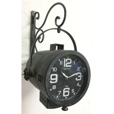 JΚ Home Décor - Ρολόι Μεταλλικό Μαύρο 26x24.5x48cm
