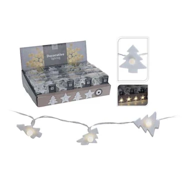 JK Home Décor - LED Chain Star WW White 2ASS