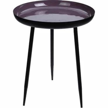 JΚ Home Décor - Τραπέζι Μεταλλικό Μαύρο Με Μωβ Χρώμα