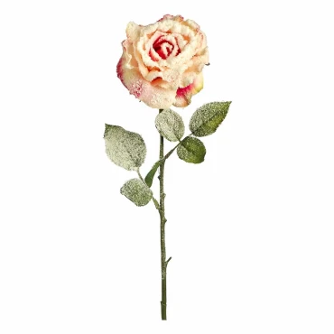 JK Home Décor - Κλαδί Τριανταφύλλο Ροζ Παγωμένο 70cm