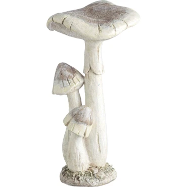 JK Home Décor - Μανιτάρι Πολυρεζίν 30.5cm Λευκά