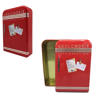 JK Home Décor - Κουτί Μεταλλικό Ψυγειο Ρετρο 27x20x4.5cm