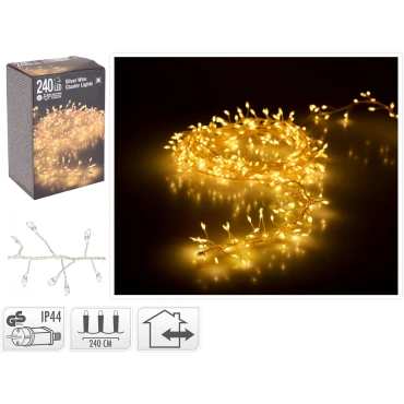JΚ Home Décor - Λαμπάκια Cluster Silverwire WW 240LΕD
