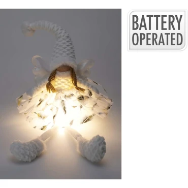 JK Home Décor - Άγγελος Κορίτσι LED Λευκό 22x60cm