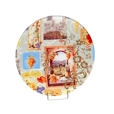 JΚ Home Décor - Πιατέλα Γυάλινη με Σταφύλια 26cm