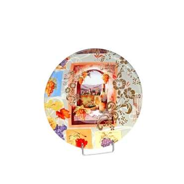 JΚ Home Décor - Πιατέλα Γυάλινη με Σταφύλια 21cm