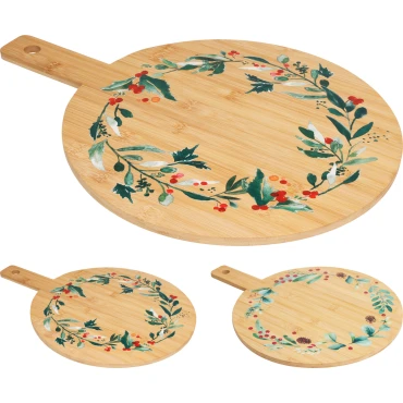 JK Home Décor - Δίσκος Bamboo με Στεφάνι 35x45x1cm 2Σχδ