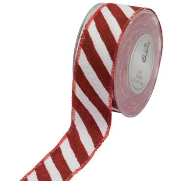 JΚ Home Décor - Κορδέλα Line Red Lollipop 4.3cmX9.10m