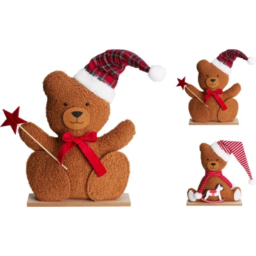 JK Home Décor - Αρκουδάκι από Τσόχα με Βάση 31x29cm 2Σχδ