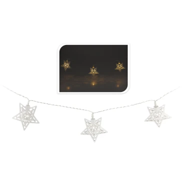 JK Home Décor - LED Chain with 10 Star White