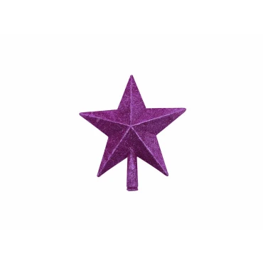 JΚ Home Décor - Κορυφή Δέντρου Πλαστική Με Glitter Ροζ 20cm