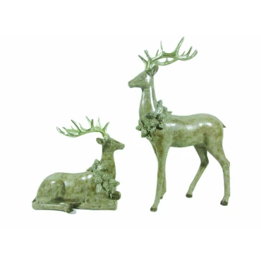 JK Home Décor - Deer Polyresin 32x15.5x50.5cm 2Ass S/2