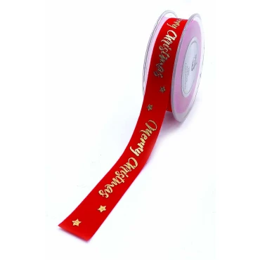 JΚ Home Décor - Κορδέλα Βελούδο Κόκκινη Foil Greetings 2.3cmX9m